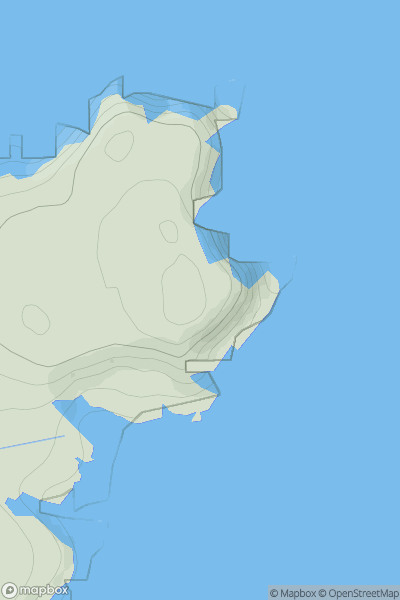 Thumbnail image for Cnoc na Caillich [Tongue to Wick and Helmsdale] showing contour plot for surrounding peak